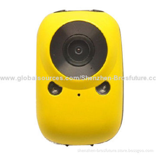 Sports Video Camera, Supports 1,080P Full HD, 30m Waterproof with Good QualityNew